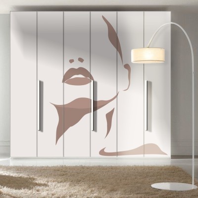 Διακόσμηση παιδικού δωματίου House Art - ΣΗΜΑΝΤΙΚΟ: Σε περίπτωση διαφοράς τιμής από το κατάστημα ισχύει παντα και μόνο η τιμή του καταστήματος Woman\'s lips, Line Art, Αυτοκόλλητα ντουλάπας, 100 x 1